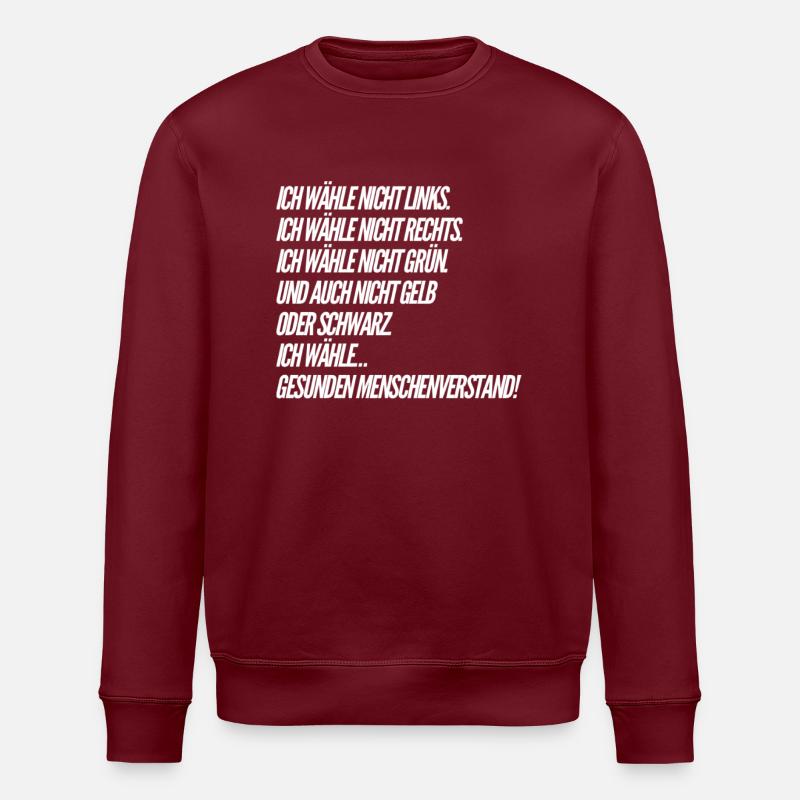 Drôle de dicton - ÉLECTIONS - Sweat bio ROLLER Stanley/Stella Unisexe - bordeaux