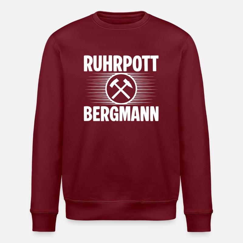 Ruhrpott Bergmann - Stanley/Stella Unisex Bio-Sweatshirt ROLLER - Burgunderrot