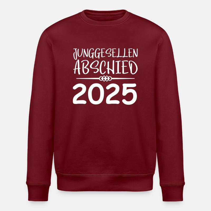 Junggesellenabschied 2025 - Stanley/Stella Unisex Bio-Sweatshirt ROLLER - Burgunderrot