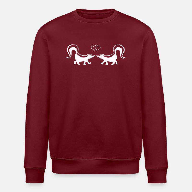 stinktier love - Stanley/Stella Unisex Bio-Sweatshirt ROLLER - Burgunderrot