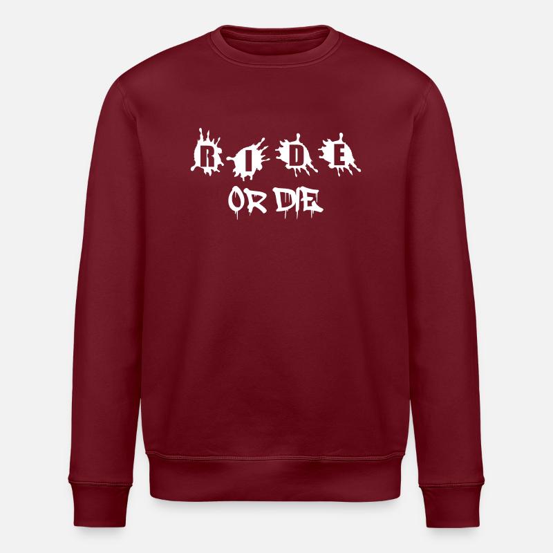 Ride or Die - Stanley/Stella Unisex Bio-Sweatshirt ROLLER - Burgunderrot