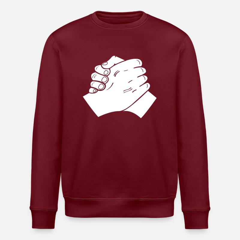 Poignée de main 01 - Sweat bio ROLLER Stanley/Stella Unisexe - bordeaux