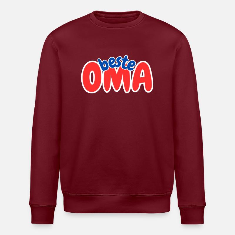 Beste Oma - Stanley/Stella Unisex Bio-Sweatshirt ROLLER - Burgunderrot