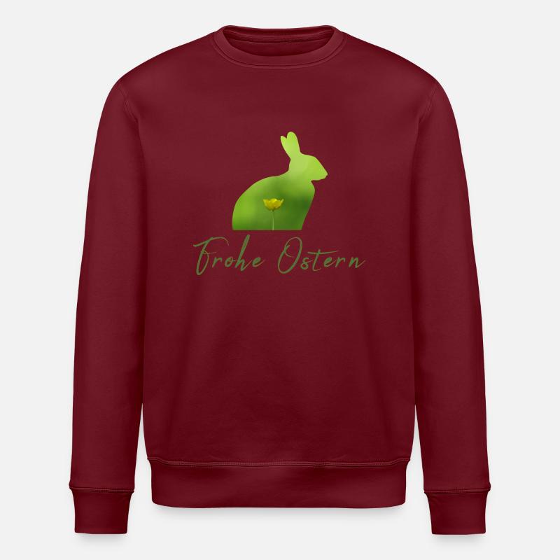 Frohe Ostern Ostern - Stanley/Stella Unisex Bio-Sweatshirt ROLLER - Burgunderrot