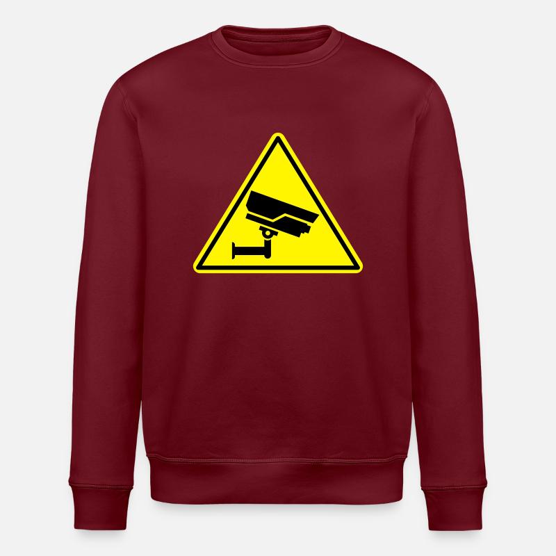 Überwachungskamera security camera - Stanley/Stella Unisex Bio-Sweatshirt ROLLER - Burgunderrot