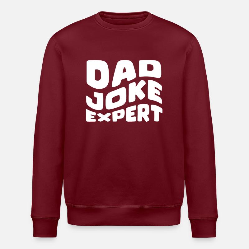 DAD JOKE EXPERT - Stanley/Stella ROLLER Unisex Organic Sweatshirt - burgundy