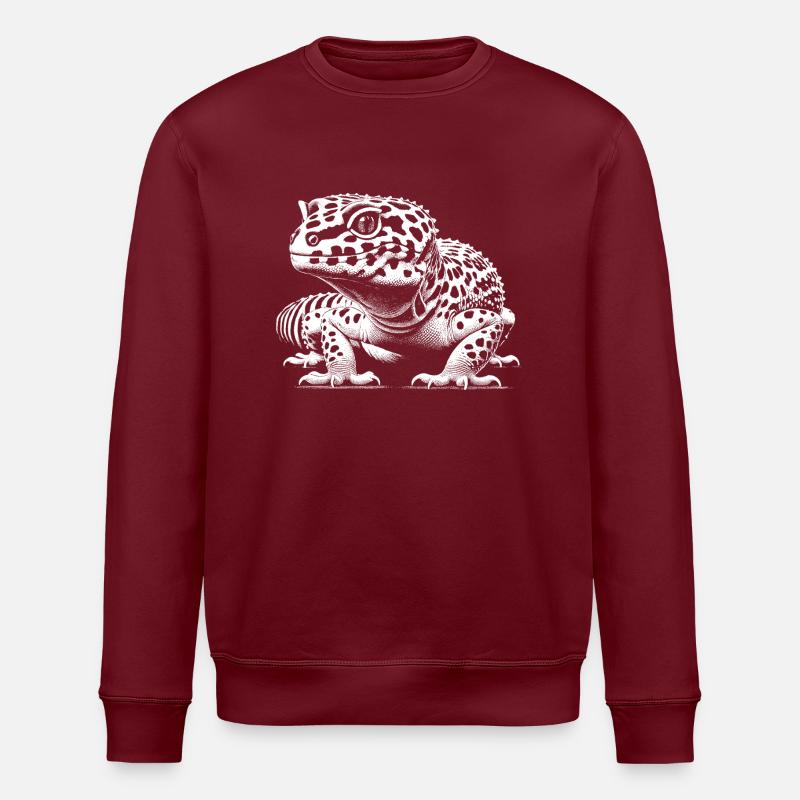 Leopard gecko - Stanley/Stella ROLLER Unisex Organic Sweatshirt - burgundy