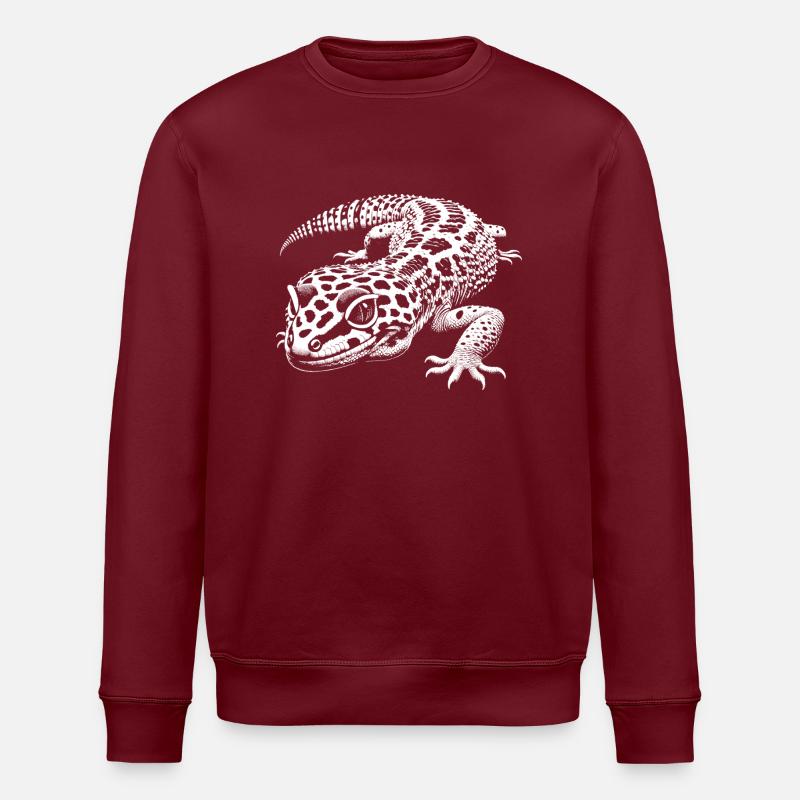 Leopardgecko - Stanley/Stella Unisex Bio-Sweatshirt ROLLER - Burgunderrot