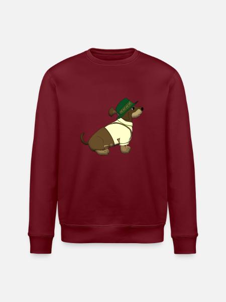 bayerischer Dackelbua - Stanley/Stella Unisex Bio-Sweatshirt ROLLER - Burgunderrot