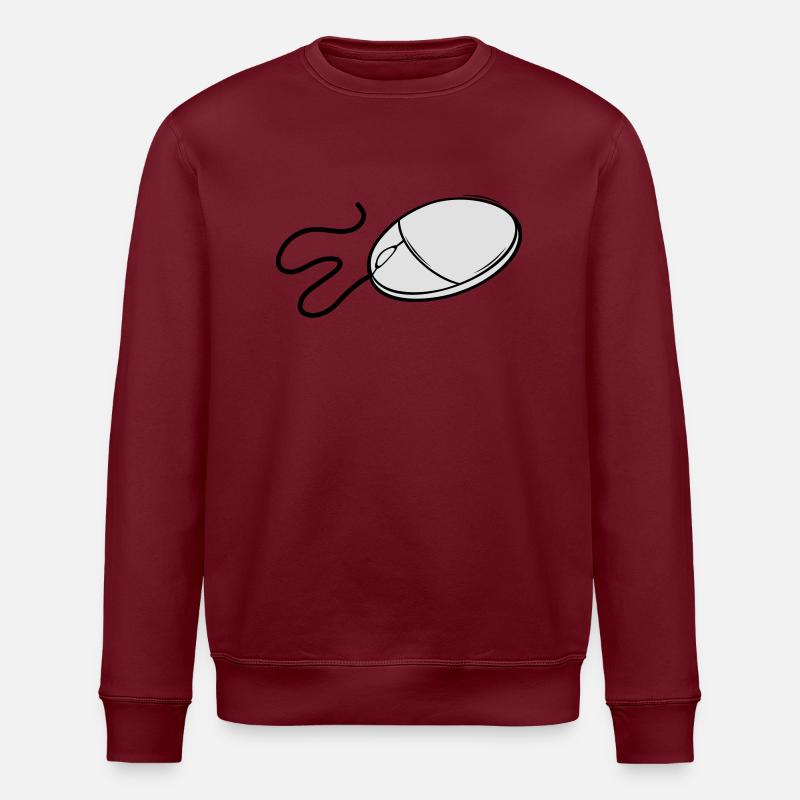 Computer Mouse - Stanley/Stella ROLLER Unisex Organic Sweatshirt - burgundy