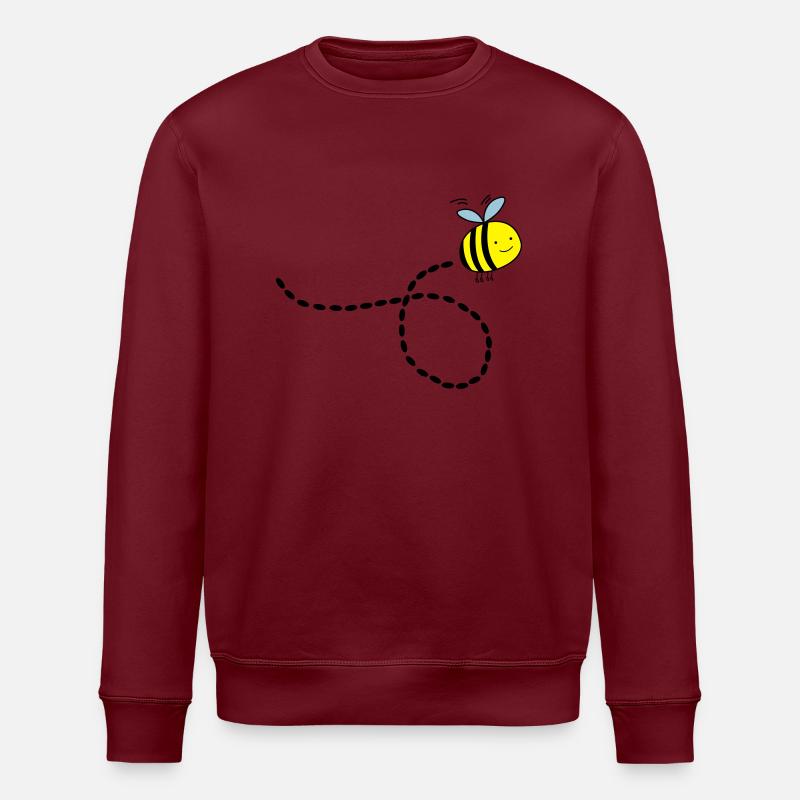 flying_bee_02 - Stanley/Stella Unisex Bio-Sweatshirt ROLLER - Burgunderrot
