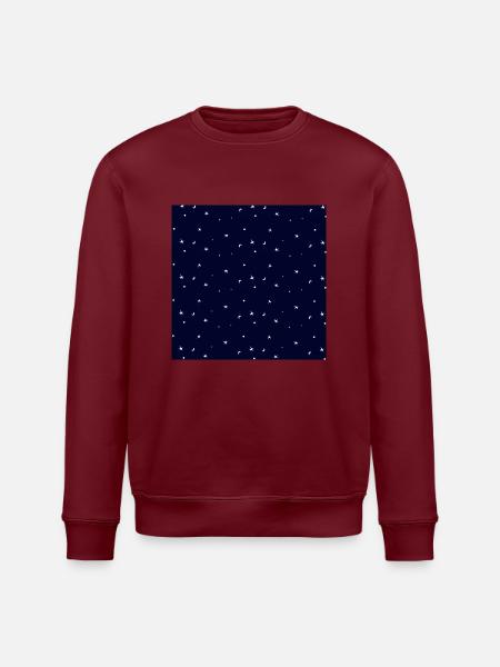 Sterne Muster - Stanley/Stella Unisex Bio-Sweatshirt ROLLER - Burgunderrot