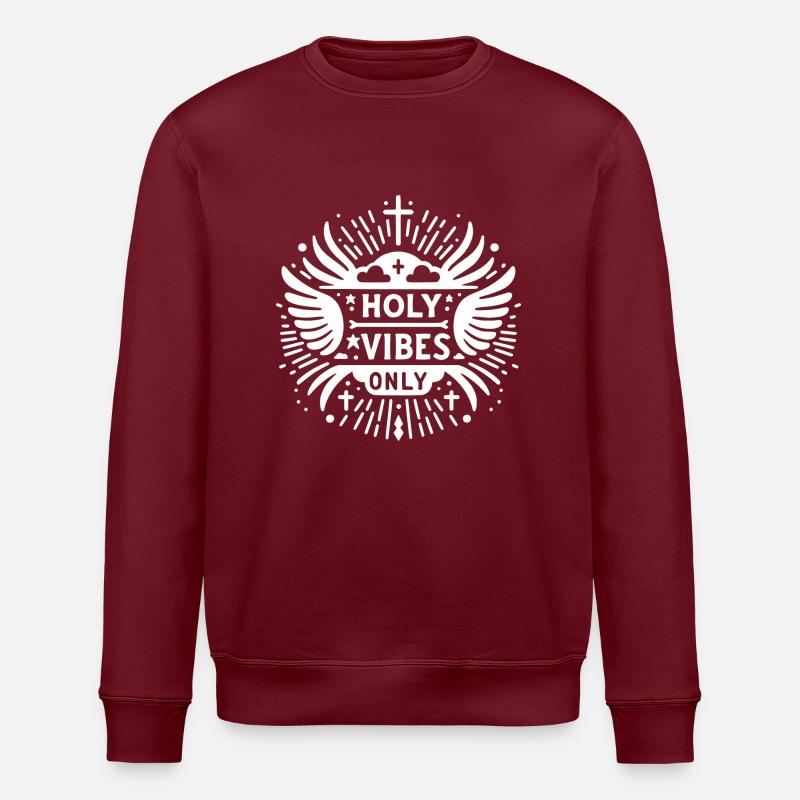 Nur heilige Vibes - Stanley/Stella Unisex Bio-Sweatshirt ROLLER - Burgunderrot