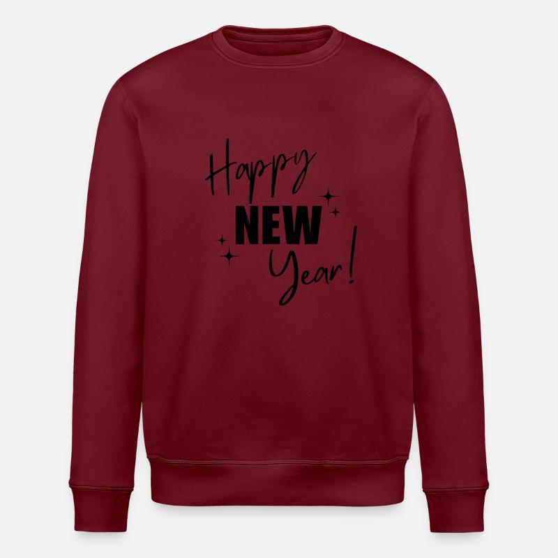 Happy New Year - Stanley/Stella Unisex Bio-Sweatshirt ROLLER - Burgunderrot