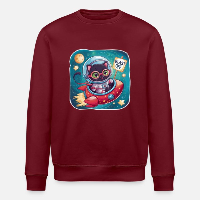 Cat Astronaut - expédition spatiale - Sweat bio ROLLER Stanley/Stella Unisexe - bordeaux