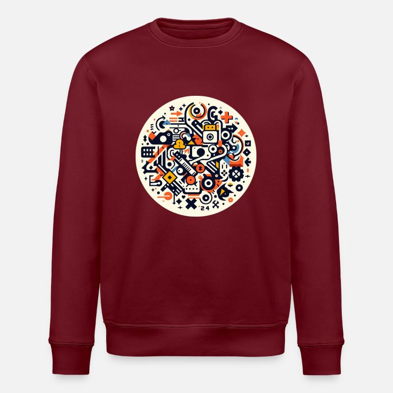 Symphonie abstraite de la technologie - Sweat bio ROLLER Stanley/Stella Unisexe - bordeaux