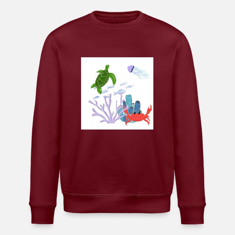 Récif corallien - Sweat bio ROLLER Stanley/Stella Unisexe - bordeaux