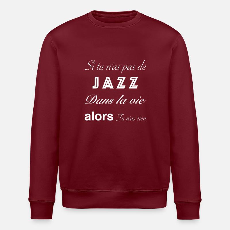 Jazz (blanc) - Sweat bio ROLLER Stanley/Stella Unisexe - bordeaux