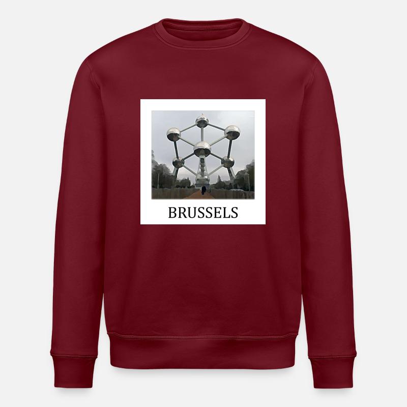 Atomium de Bruxelles - Sweat bio ROLLER Stanley/Stella Unisexe - bordeaux