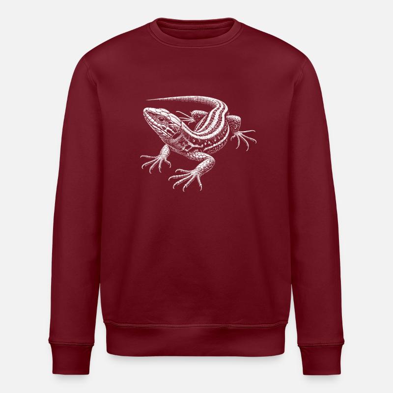 Wall lizard - Stanley/Stella ROLLER Unisex Organic Sweatshirt - burgundy