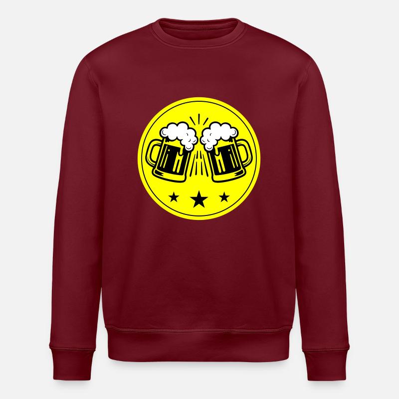 Bier Party Symbol - Stanley/Stella Unisex Bio-Sweatshirt ROLLER - Burgunderrot