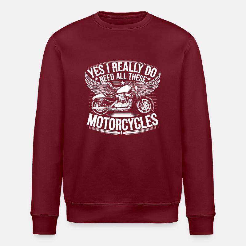Biker lifestyle without limits - Stanley/Stella ROLLER Unisex Organic Sweatshirt - burgundy