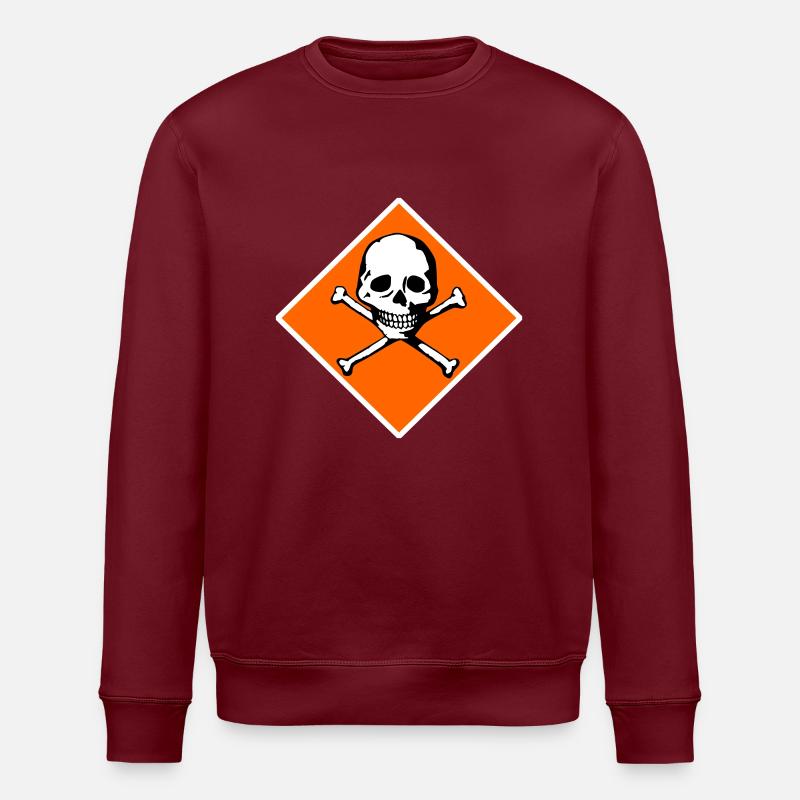 Schädel und Knochen - Stanley/Stella Unisex Bio-Sweatshirt ROLLER - Burgunderrot