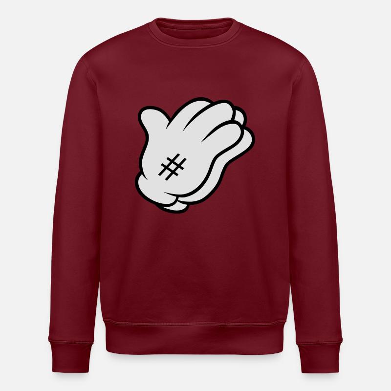 Comic Hand Pray - Sweat bio ROLLER Stanley/Stella Unisexe - bordeaux