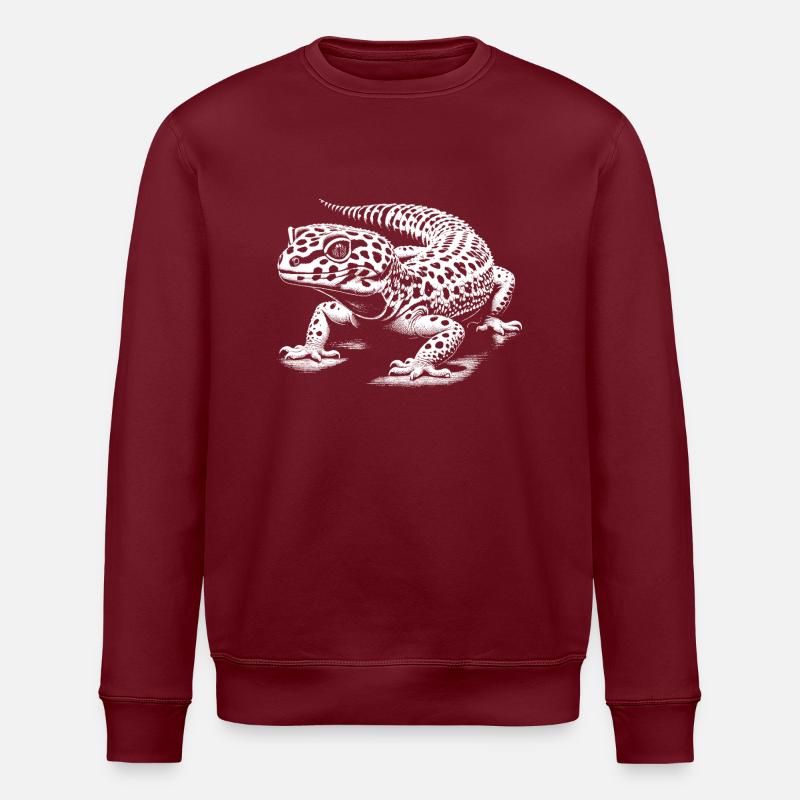 Gecko léopard - Sweat bio ROLLER Stanley/Stella Unisexe - bordeaux
