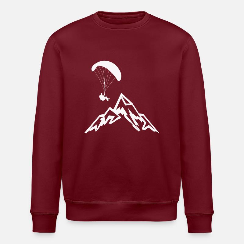 Gleitschirmflieger Fallschirmspringer - Stanley/Stella Unisex Bio-Sweatshirt ROLLER - Burgunderrot