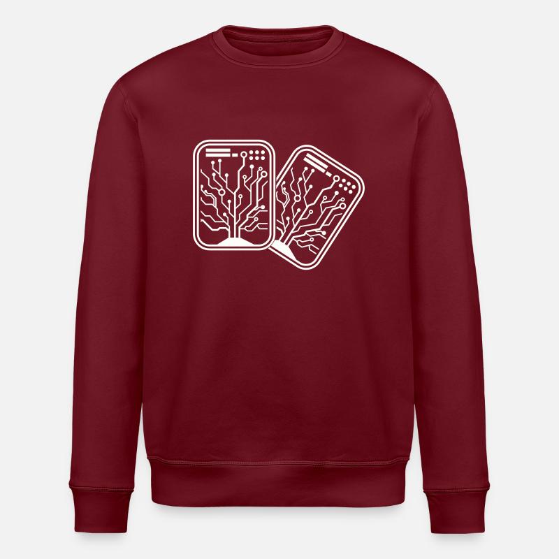 Micro Chip 2 - Stanley/Stella ROLLER Unisex Organic Sweatshirt - burgundy