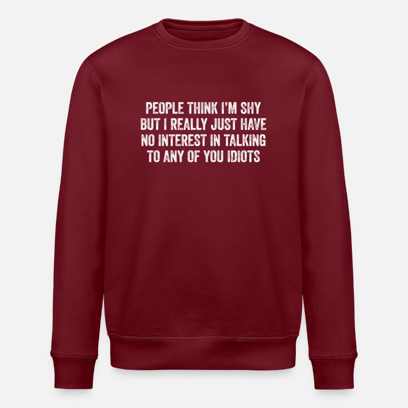 Introvertiert und ehrlich - Stanley/Stella Unisex Bio-Sweatshirt ROLLER - Burgunderrot