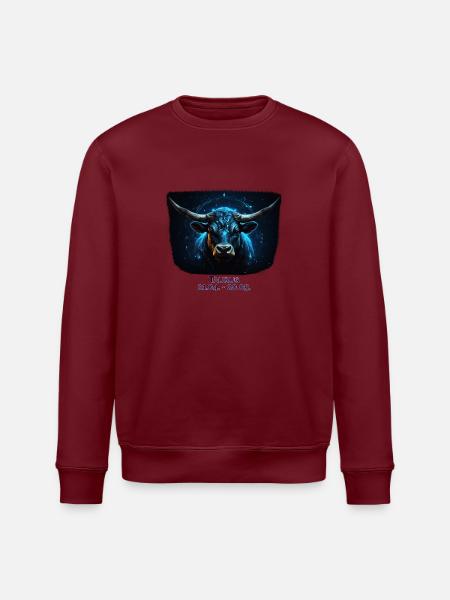 Sternzeichen Stier Datum - Stanley/Stella Unisex Bio-Sweatshirt ROLLER - Burgunderrot