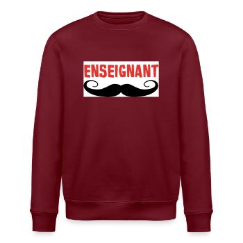 ENSEIGNANT - Sweat bio ROLLER Stanley/Stella Unisexe - bordeaux - Devant - Nik (191cm)