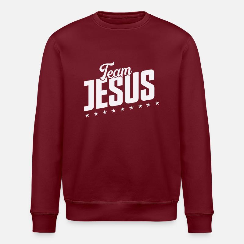 team jesus - Stanley/Stella Unisex Bio-Sweatshirt ROLLER - Burgunderrot