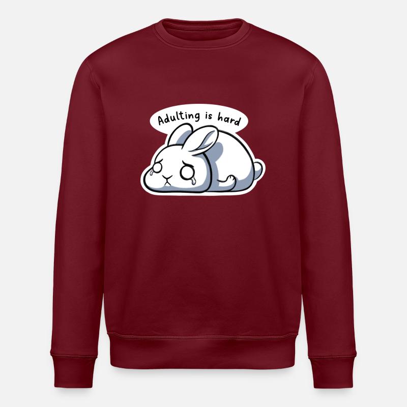 Adulting is hard - Stanley/Stella Unisex Bio-Sweatshirt ROLLER - Burgunderrot