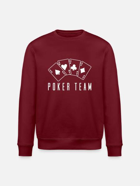 Poker Team 1 - Stanley/Stella ROLLER Unisex Organic Sweatshirt - burgundy