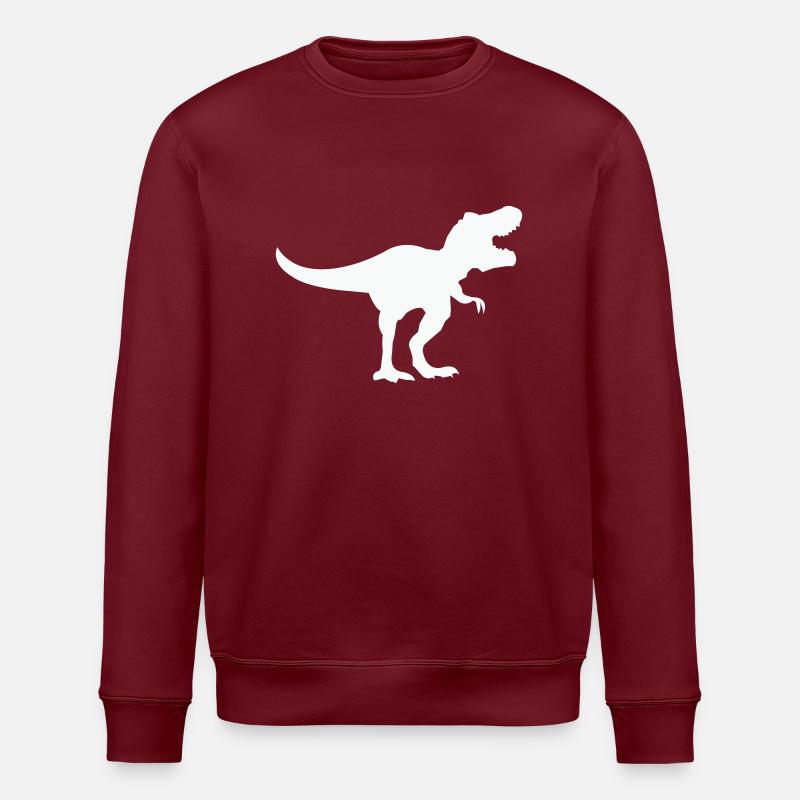 Dinosaur Trex - Stanley/Stella ROLLER Unisex Organic Sweatshirt - burgundy