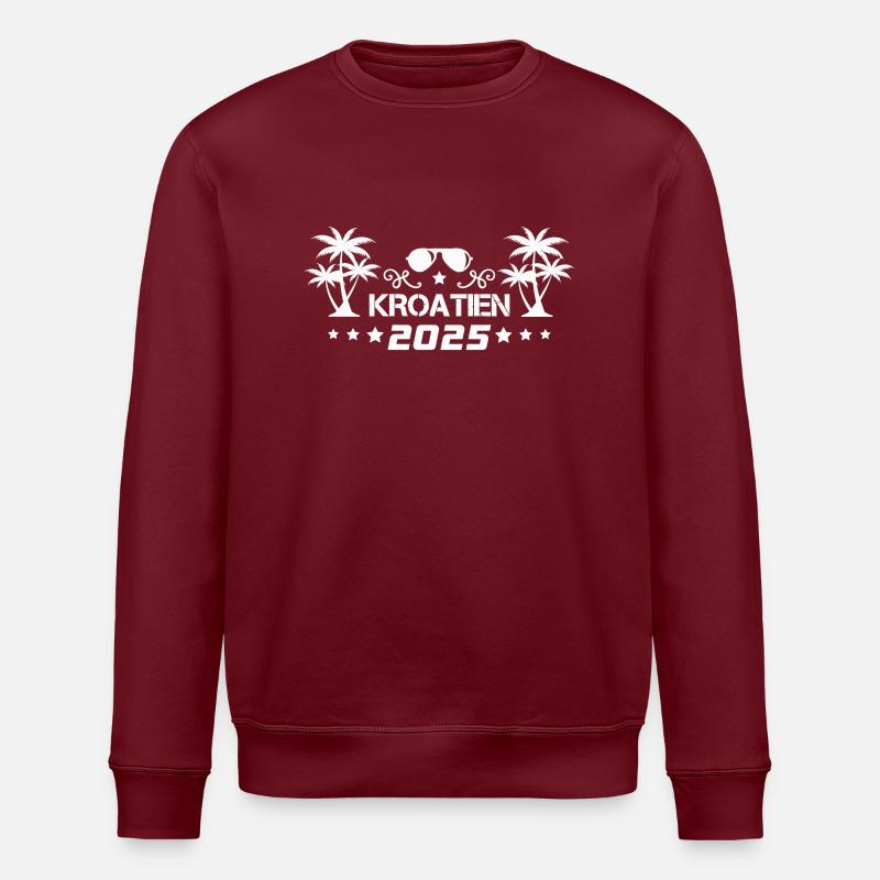 kroatien 2025 - Stanley/Stella Unisex Bio-Sweatshirt ROLLER - Burgunderrot