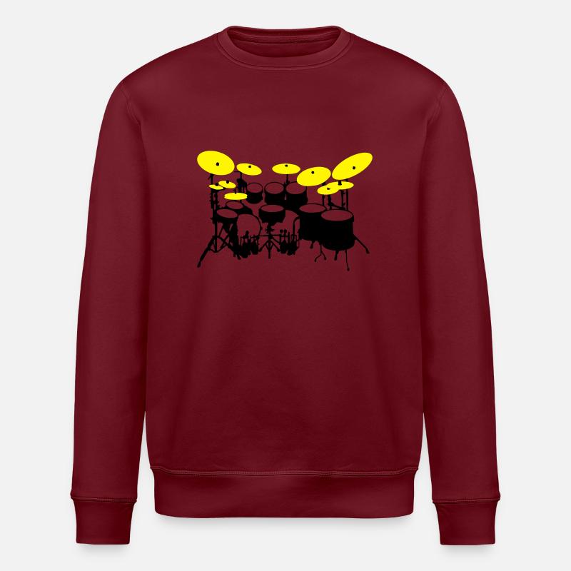 große Trommel-Kit - Stanley/Stella Unisex Bio-Sweatshirt ROLLER - Burgunderrot