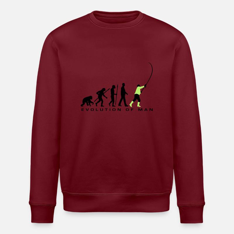 evolution_angler_042013_a_2c - Stanley/Stella ROLLER Unisex Organic Sweatshirt - burgundy