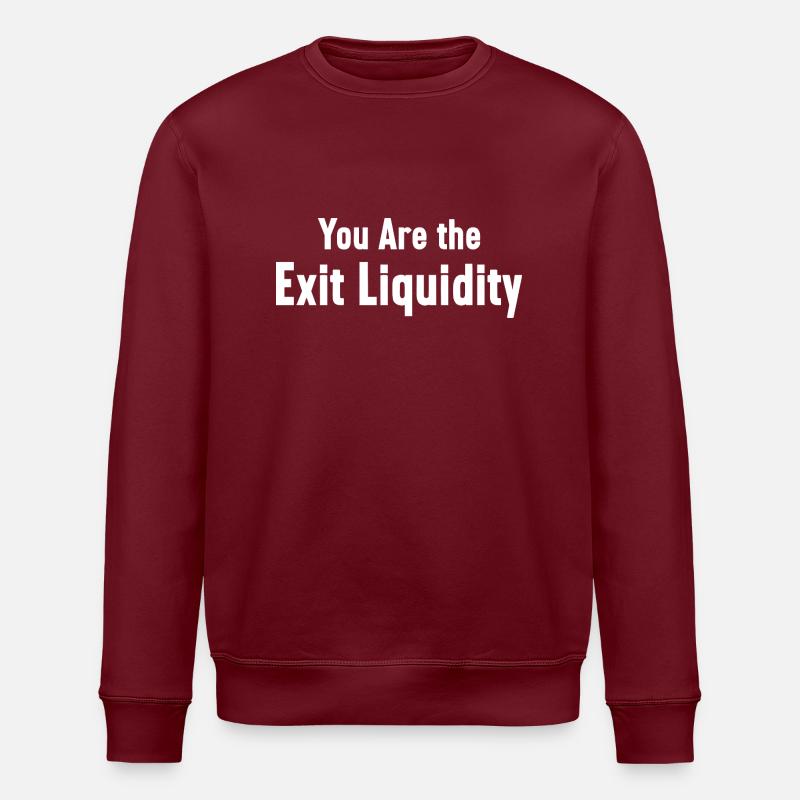 Sie sind das Exit-Liquiditäts-Krypto-Meme - Stanley/Stella Unisex Bio-Sweatshirt ROLLER - Burgunderrot