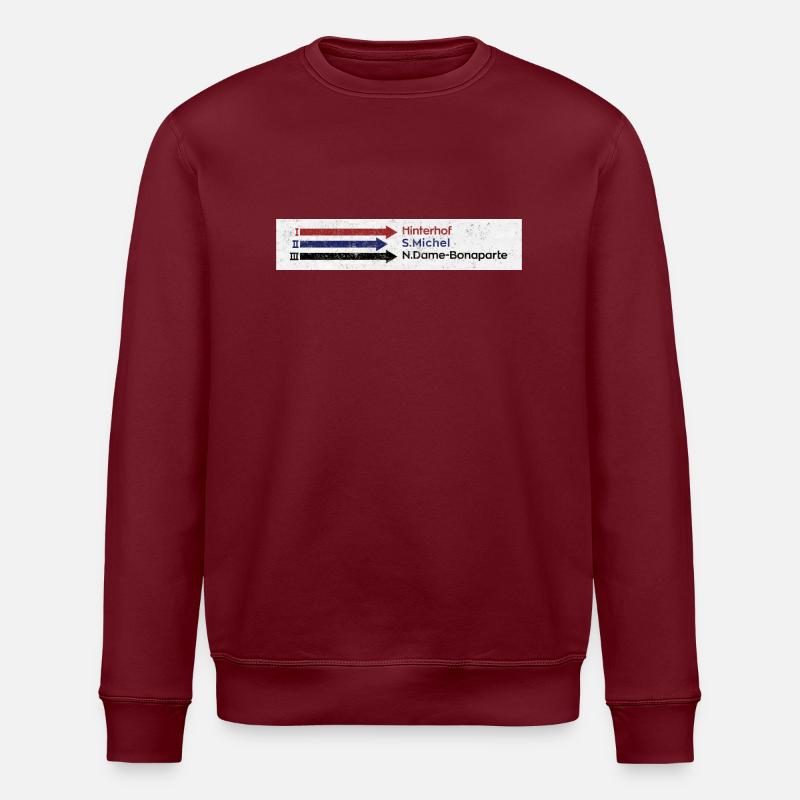 Katakomben Bunker Paris - Stanley/Stella Unisex Bio-Sweatshirt ROLLER - Burgunderrot