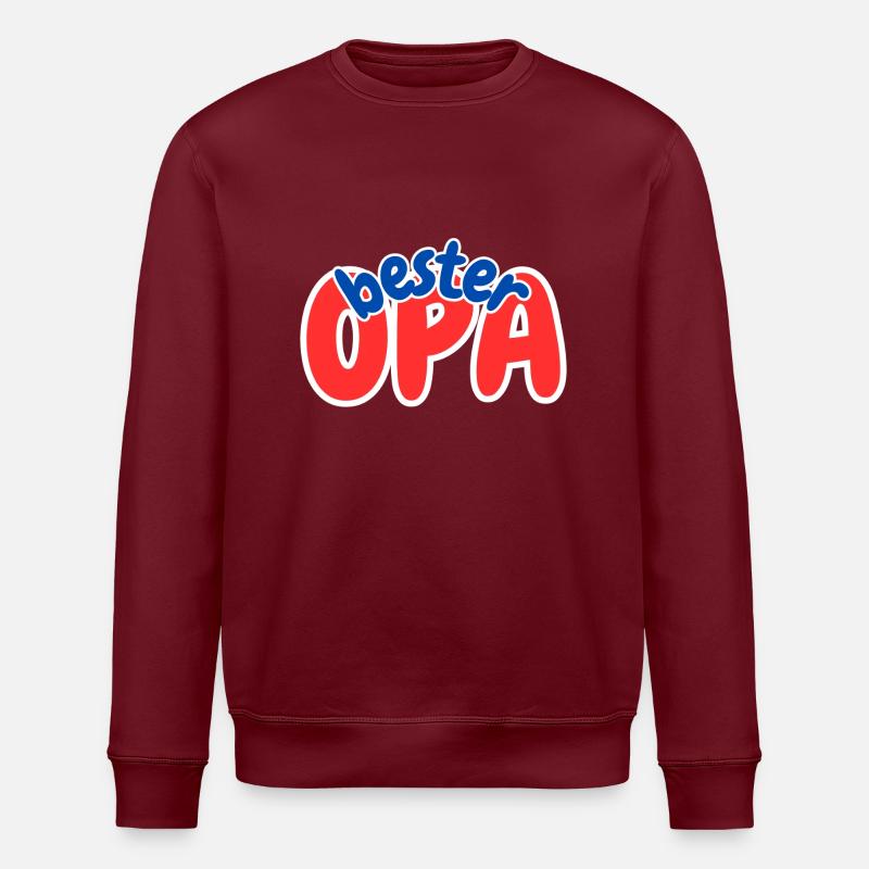 Bester Opa - Stanley/Stella Unisex Bio-Sweatshirt ROLLER - Burgunderrot