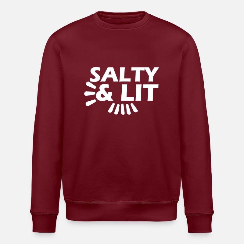 Salt & Light - Stanley/Stella ROLLER Unisex Organic Sweatshirt - burgundy