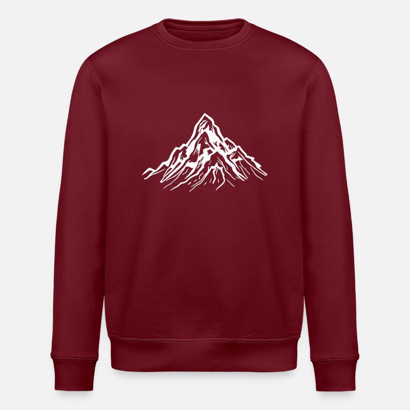Berge Mountains - Stanley/Stella ROLLER Unisex Organic Sweatshirt - burgundy