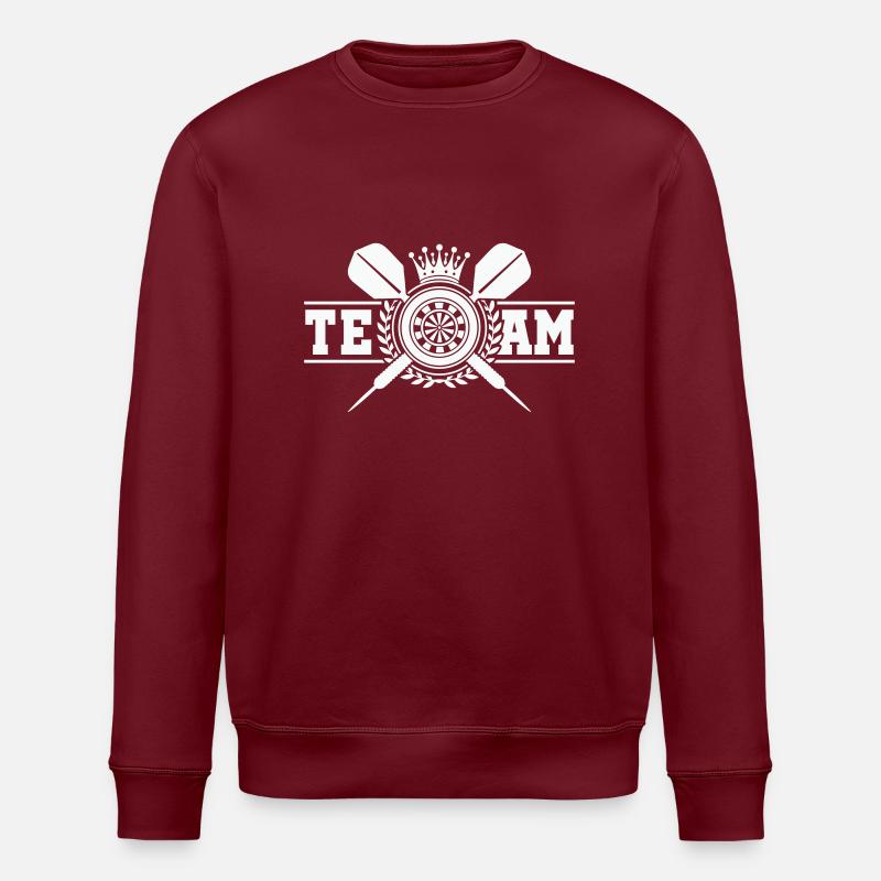 darts dartscheibe wappen team - Stanley/Stella Unisex Bio-Sweatshirt ROLLER - Burgunderrot
