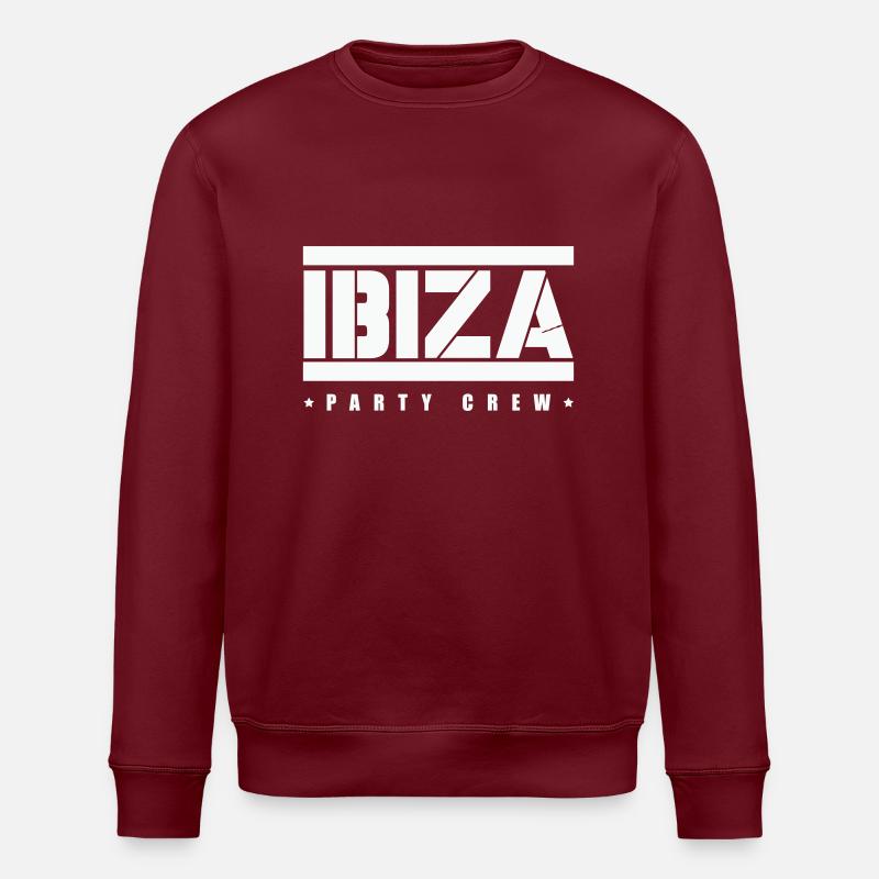 Ibiza Party Crew - Stanley/Stella ROLLER Unisex Organic Sweatshirt - burgundy