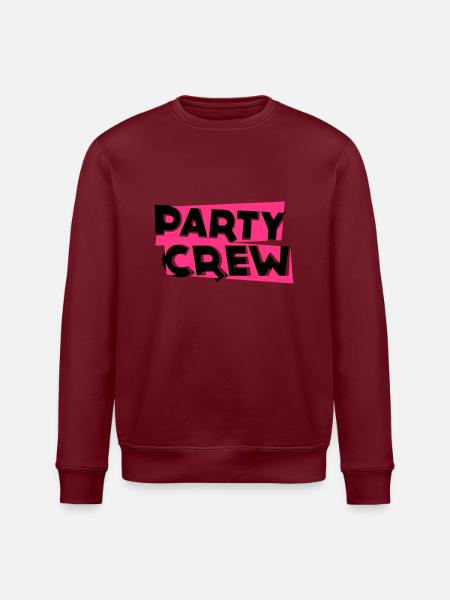 Party Crew - Stanley/Stella Unisex Bio-Sweatshirt ROLLER - Burgunderrot