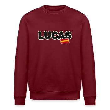 Lucas - Stanley/Stella Unisex Bio-Sweatshirt ROLLER - Burgunderrot - Vorne - Nik (191cm)